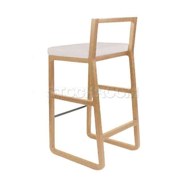 Porter Leather Upholstered Wood Barstool