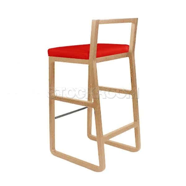 Porter Leather Upholstered Wood Barstool