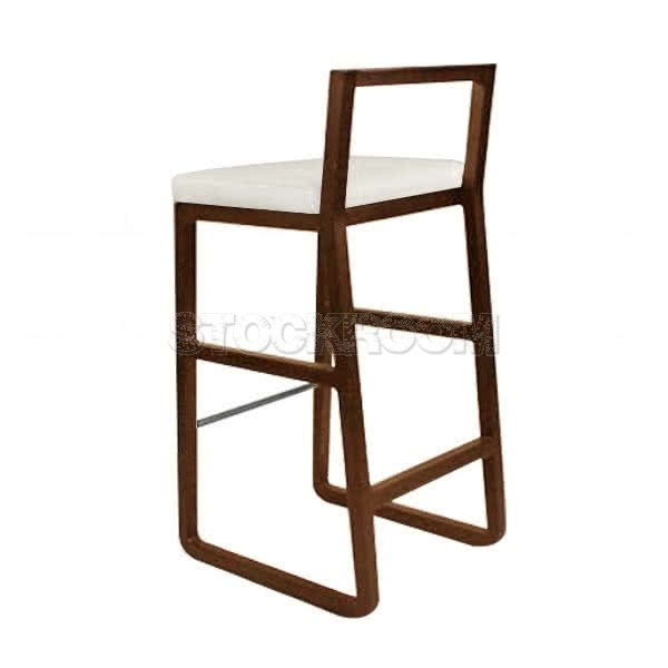 Porter Leather Upholstered Wood Barstool