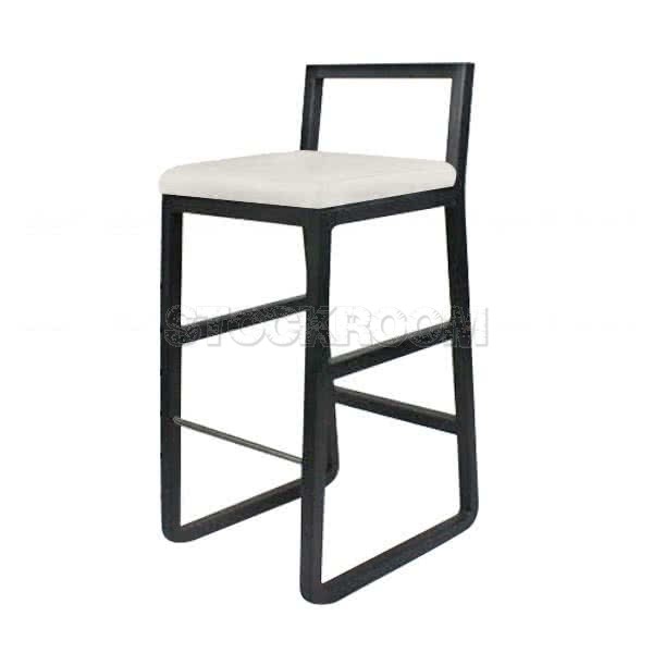 Porter Leather Upholstered Wood Barstool