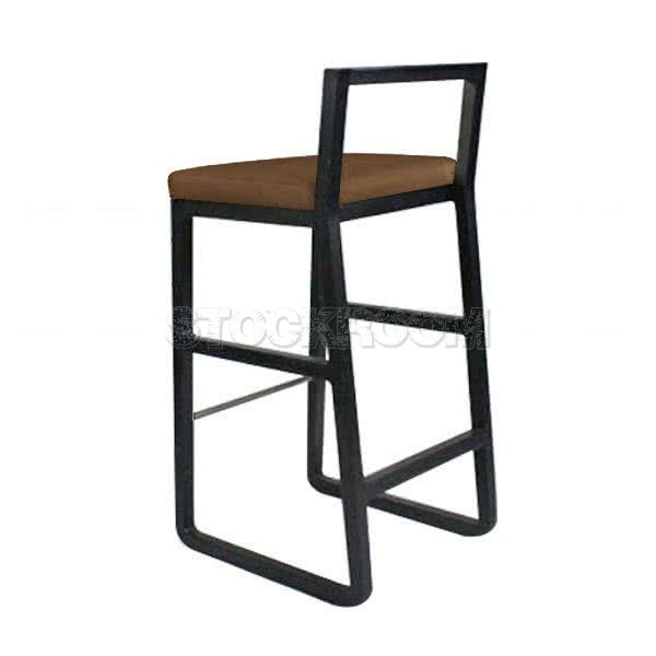 Porter Leather Upholstered Wood Barstool