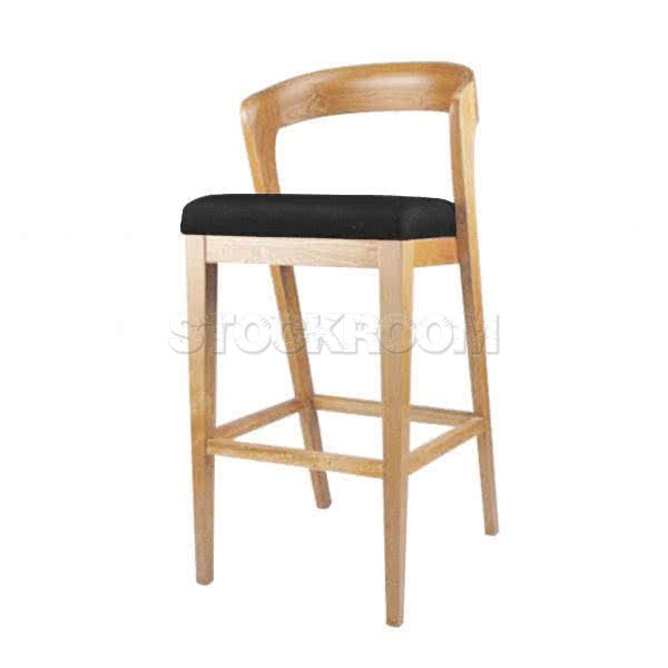 Bjorn Upholstered Wood Barstool