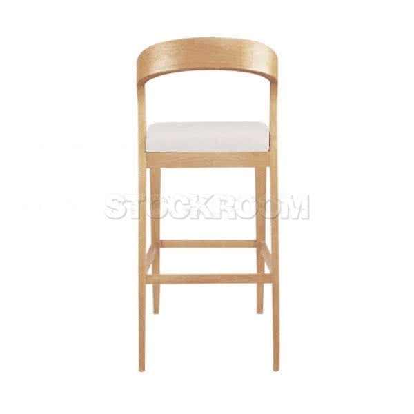 Bjorn Upholstered Wood Barstool