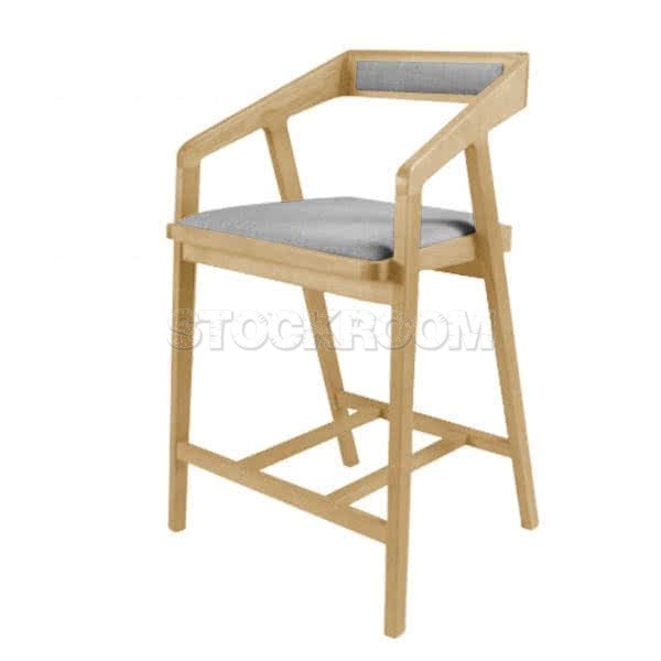 Nadine Fabric Upholstered Wood Bar stool