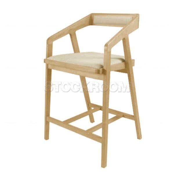 Nadine Fabric Upholstered Wood Bar stool