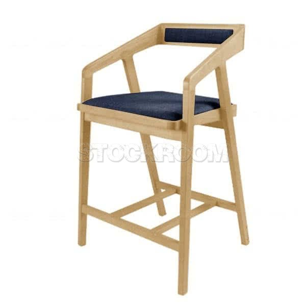 Nadine Fabric Upholstered Wood Bar stool