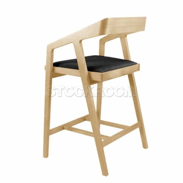 Nadine Fabric Upholstered Wood Bar stool