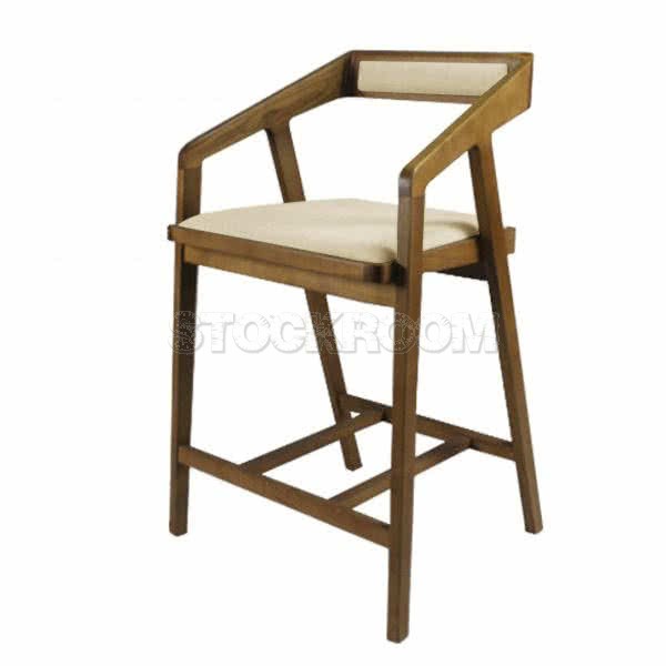 Nadine Fabric Upholstered Wood Bar stool