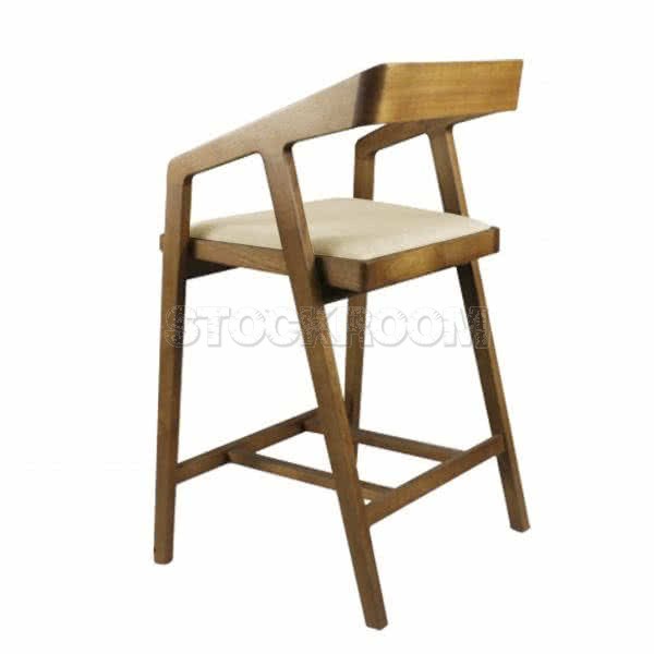 Nadine Fabric Upholstered Wood Bar stool