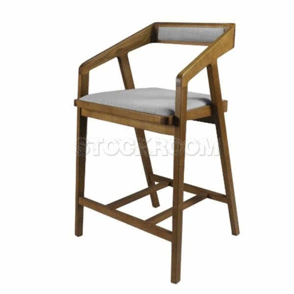 Nadine Fabric Upholstered Wood Bar stool