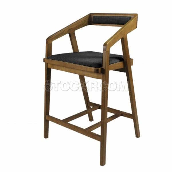 Nadine Fabric Upholstered Wood Bar stool