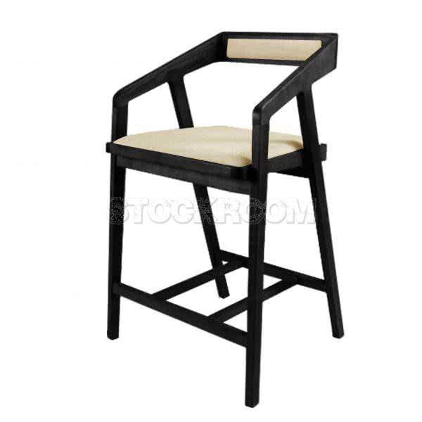 Nadine Fabric Upholstered Wood Bar stool