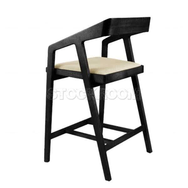 Nadine Fabric Upholstered Wood Bar stool