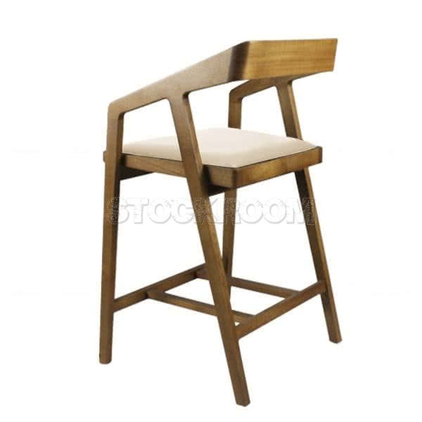 Nadine Leather Upholstered Wood Bar stool