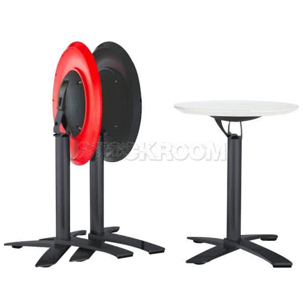 Glover Round Folding Table - Black Legs 