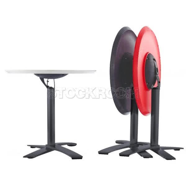 Glover Round Folding Table - Black Legs 