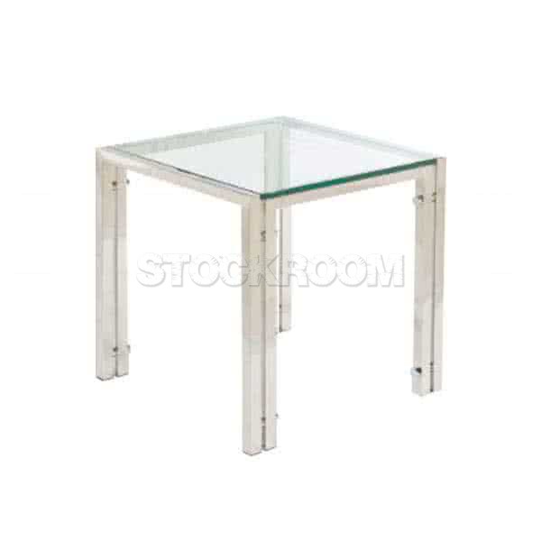 Azélie Style Glass Side Table