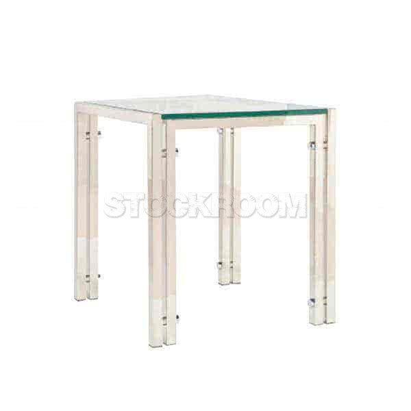 Azélie Style Glass Side Table