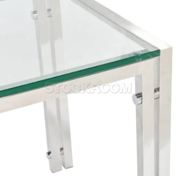 Azélie Style Glass Side Table