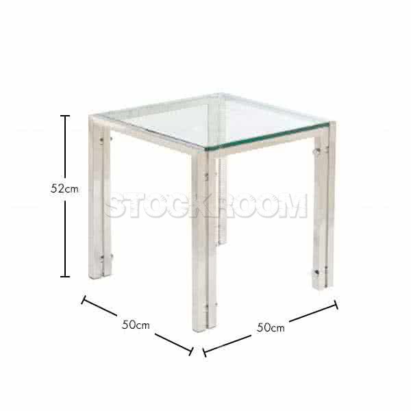 Azélie Style Glass Side Table