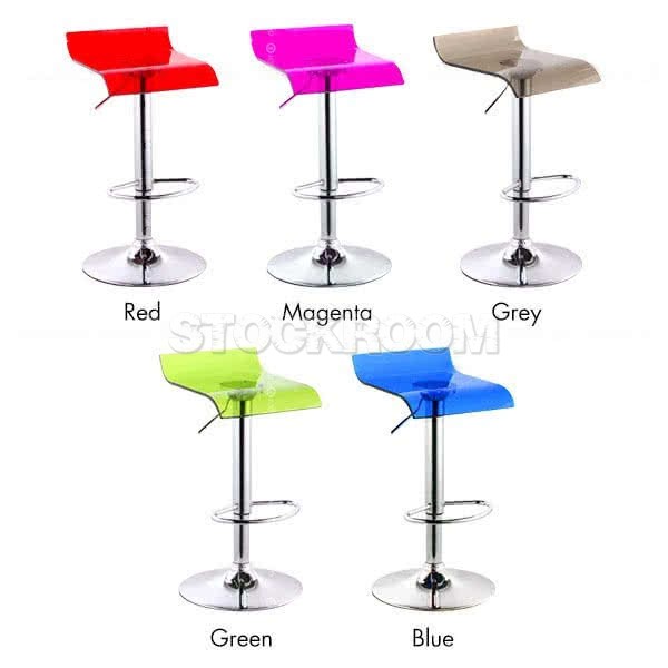 Martha Adjustable Clear Barstool