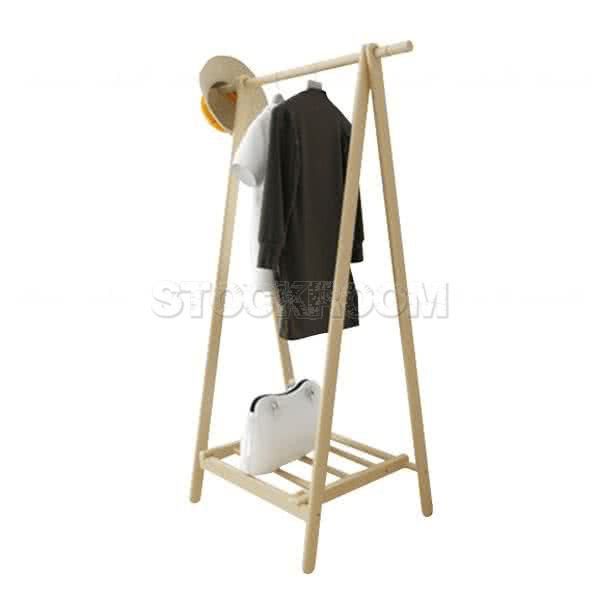 Vendela Solid Wood Open Clothes Storage Coat Rack / Hanger