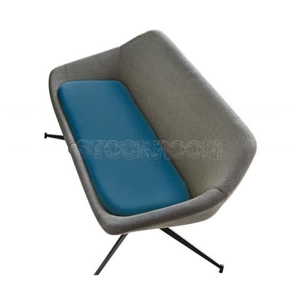 Ezra Dual Tone Fabric Sofa - 2 Seater