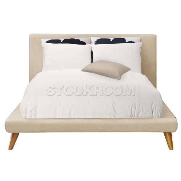 Capri Fabric Upholstered Bed with Fabric Headboard