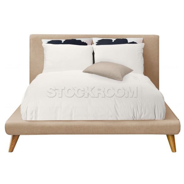 Capri Fabric Upholstered Bed with Fabric Headboard