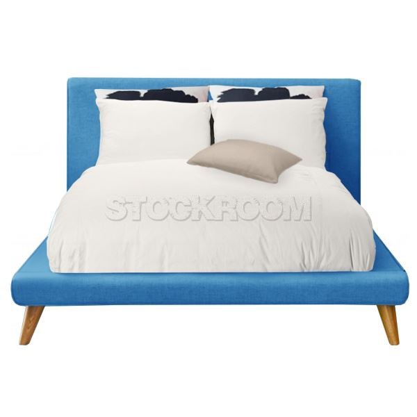 Capri Fabric Upholstered Bed with Fabric Headboard