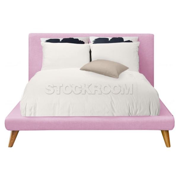 Capri Fabric Upholstered Bed with Fabric Headboard