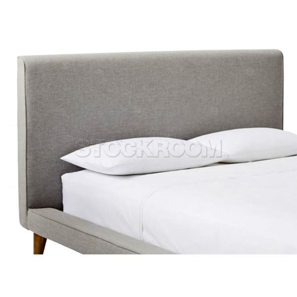 Capri Fabric Upholstered Bed with Fabric Headboard