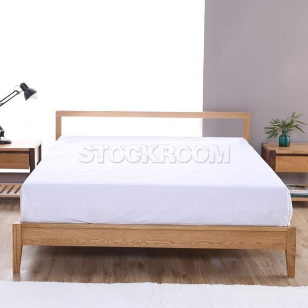 Ansley Solid Oak Wood Bed Frame