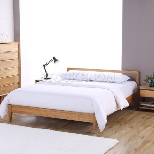 Ansley Solid Oak Wood Bed Frame