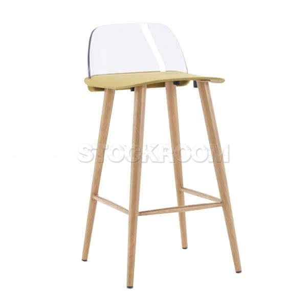 Westcliff Clear Polycarbonate Back Barstool 