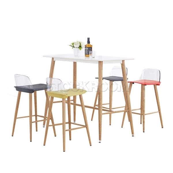 Westcliff Clear Polycarbonate Back Barstool 