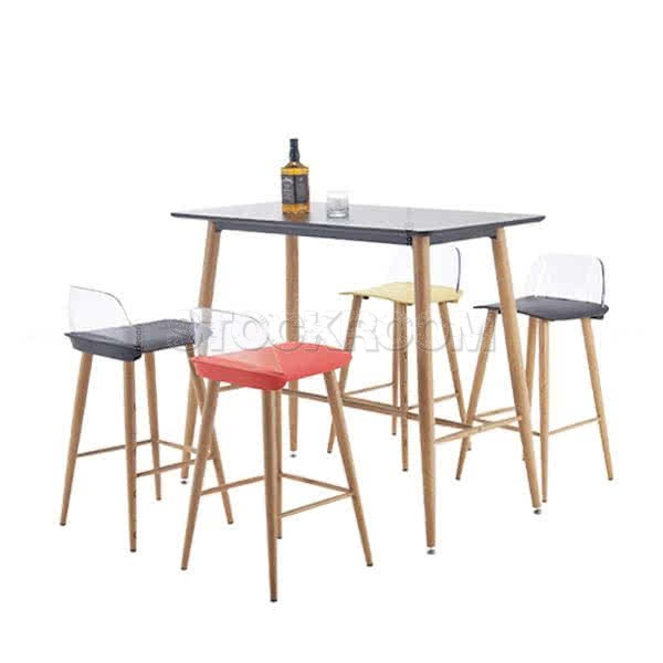 Westcliff Clear Polycarbonate Back Barstool 