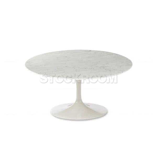 Eero Saarinen Tulip Style Round Coffee Table - Marble