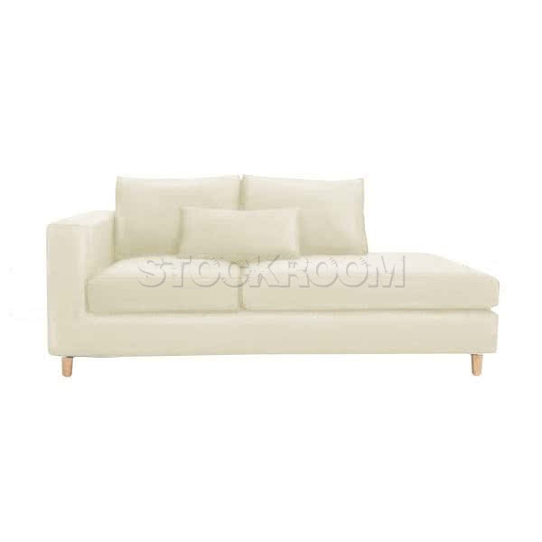 Evelyn Leather Chaise Lounge Sofa/ Daybed 