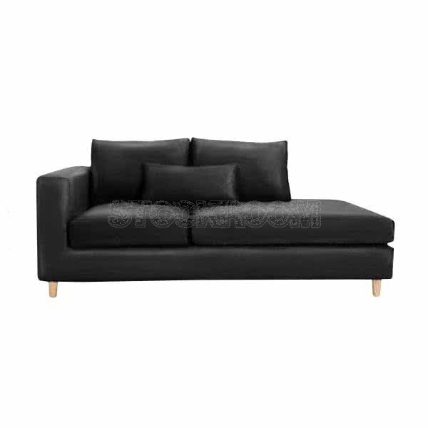 Evelyn Leather Chaise Lounge Sofa/ Daybed 
