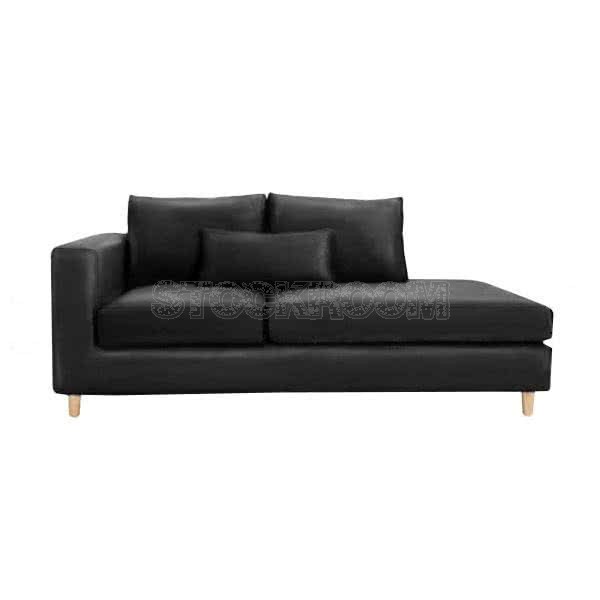 Evelyn Leather Chaise Lounge Sofa/ Daybed 