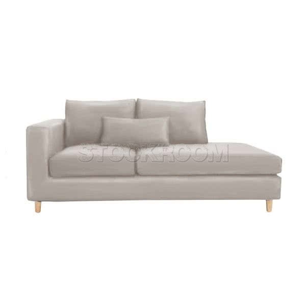 Evelyn Leather Chaise Lounge Sofa/ Daybed 