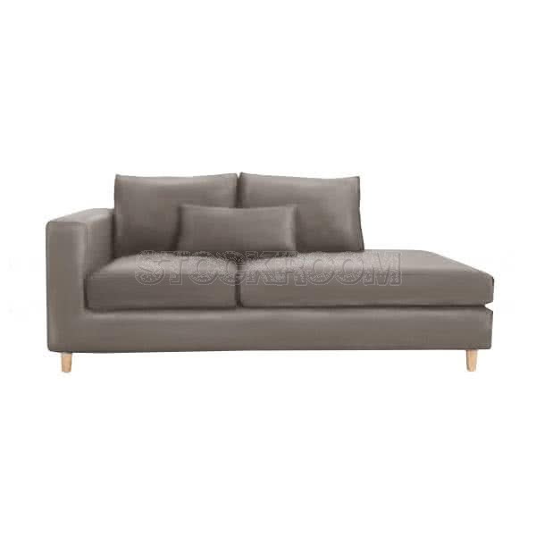 Evelyn Leather Chaise Lounge Sofa/ Daybed 