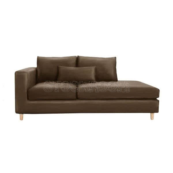 Heather Style Leather Lounge Sofa/ Daybed