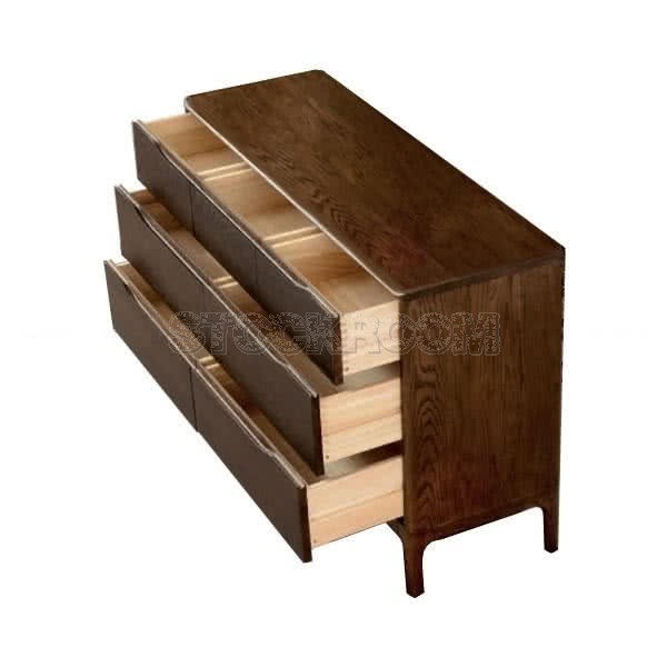 Martin Solid Oak Wood Chest of 7 Drawers