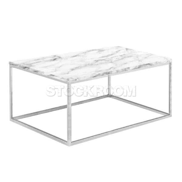 Evie Rectangle Marble Coffee Table 