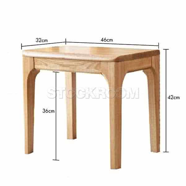 Zakiah Style Solid Oak Stool 