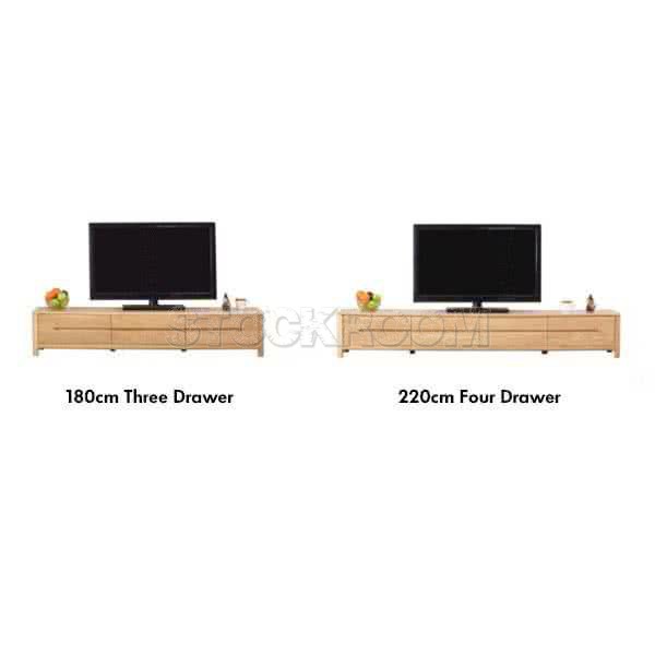 Twain Solid Oak TV Cabinet and Media Unit - More Sizes