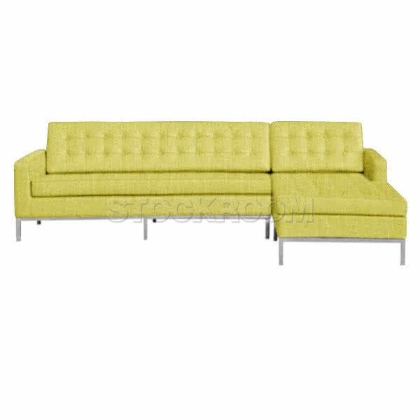 Florence Knoll Style Fabric Corner Sofa