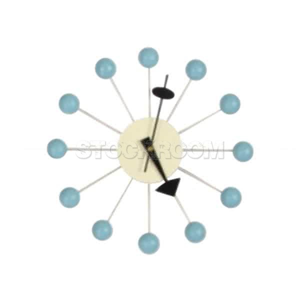 Nelson Style Ball Clock - Light Blue